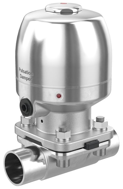 The GEMÜ 652 pulsation damper provides a hygienic solution to pressure surges in plants